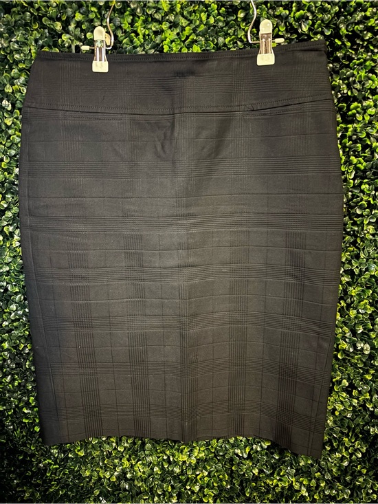 Burberry Dresses & Skirts - Burberry Black Plaid-Textured Pencil Skirt